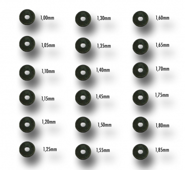 Preview: Einstellscheiben Einstellplättchen für Einspritzdüsen 9,80 x 3,20mm 450 Stück