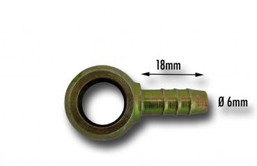 Ringnippel ( Ø12mm ) für Bosch Einspritzpumpen mit 6mm Nippel