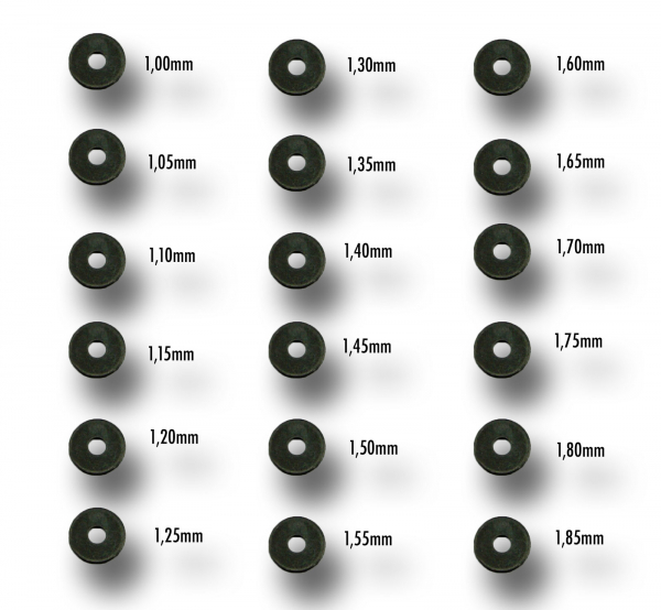 Einstellscheiben Einstellplättchen für Einspritzdüsen 9,80 x 3,20mm 450 Stück